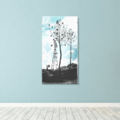 松の円錐を集める キャンバスプリント (インサイチュ (ウッドフロア))