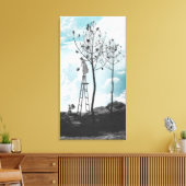 松の円錐を集める キャンバスプリント (インサイチュ (リビング))