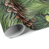 松の円錐パターン ラッピングペーパー (ロールコーナー)