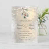 松の円錐分岐文字列ライト結婚ズ 招待状 (スタンド正面)