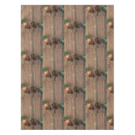 松の円錐形の木製の背景 テーブルクロス