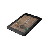 松の円錐形の木製の背景 バスマット (アングル)