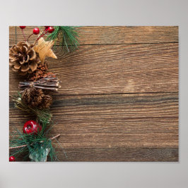 松の円錐形の木製の背景 ポスター
