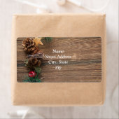 松の円錐形の木製の背景 ラベル (インサイチュ)