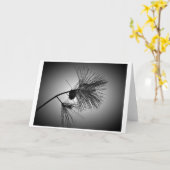 松の円錐枝 – ノワール，カード カード (黄色い花)