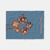 松の円錐花 フリースブランケット (正面(横))