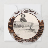 松の円錐額写真オールドファッションドクリスマス (正面)