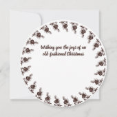 松の円錐額写真オールドファッションドクリスマス (裏面)