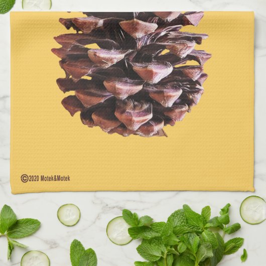 松の円錐 キッチンタオル (折り畳み)