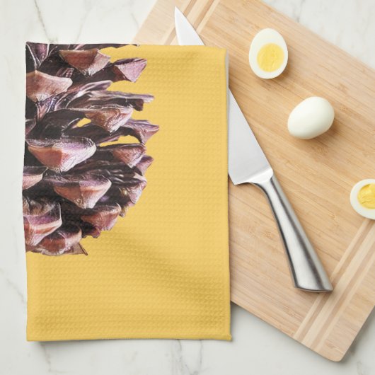 松の円錐 キッチンタオル (四つ折り)