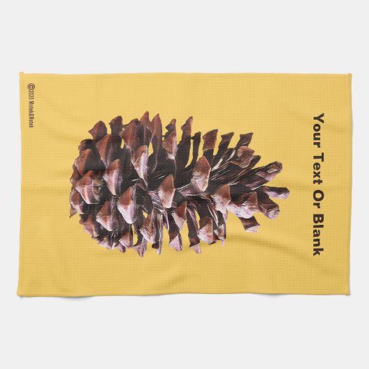 松の円錐 キッチンタオル (横)