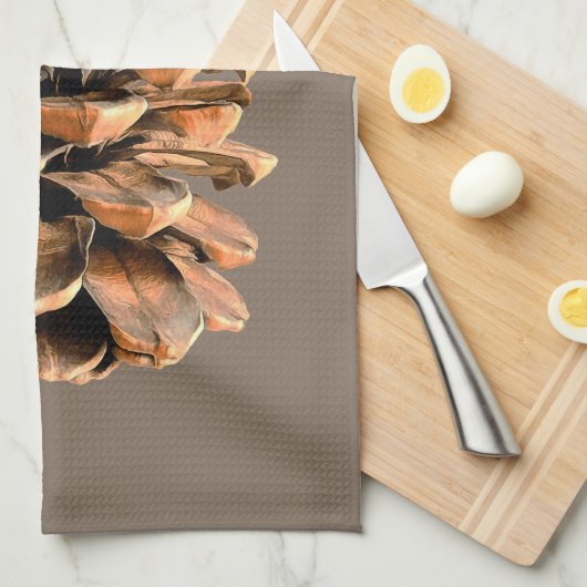 松の円錐 キッチンタオル (四つ折り)