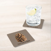 松の円錐 スクエアペーパーコースター (インサイチュ)