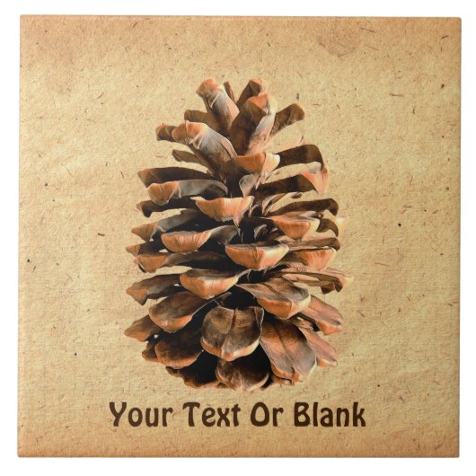 松の円錐 タイル (正面)