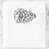 松の円錐 楕円形シール (バッグ)