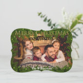 松の写真の中のゴールデン・メリー・クリスマスファンシー シーズンカード (スタンド正面)