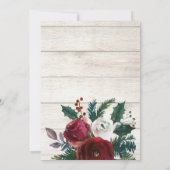 松の写真クリスマス妊娠発表カード 招待状 (裏面)