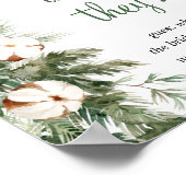 松の冬どこ彼らはブライダルシャワー標識 ポスター (角)