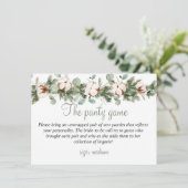 松の冬のブライズシャワー パンティゲーム カード (スタンド正面)