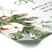 松の冬の名前 そのスパイス ブライダルシャワーの看板 ポスター (角)