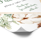 松の冬の贈り物 ブライダルシャワーの看板 ポスター (角)