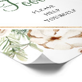 松の冬の食事 ブライダルシャワーの看板 ポスター (角)