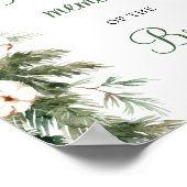 松の冬 あなたの記憶を共有する 花嫁のシャワーサイン ポスター (角)