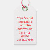 松の実とベリーの水彩ホリデーリース 愛を込めて作りました ギフトタグ (裏面)