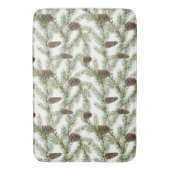 松の実と松の枝 バスマット (正面縦)