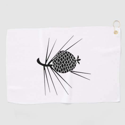 松の実に針 ゴルフタオル (横)