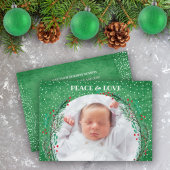 松の実のリース クリスマス 写真 ホリデーカード シーズンカード