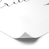 松の実の冬のブライダルシャワーのウェルカムサイン ポスター (角)