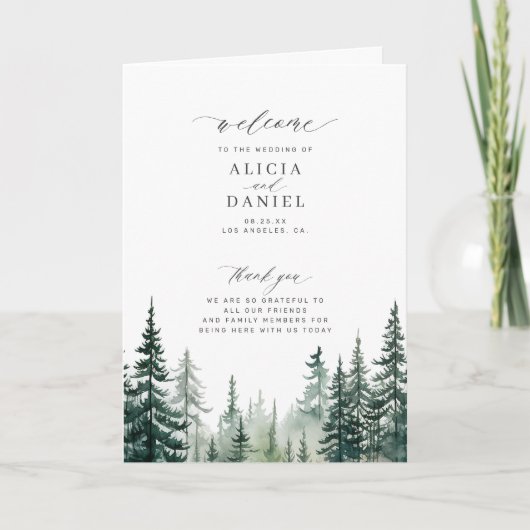 松の山林結婚式計画 プログラム (正面)