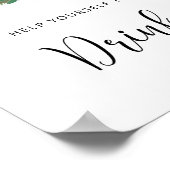 松の常緑樹ドリンク ポスター (角)