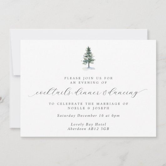 松の書道結婚披露宴 招待状 (正面)