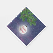 松の月のクリスマスオーナメント スタンダードランチョンナプキン (角)