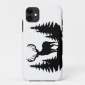 松の木々の間での大きな雄鹿ベクター Case-Mate iPhoneケース (裏面)