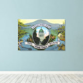 松の木から挨拶州、風光明媚 キャンバスプリント (インサイチュ (ウッドフロア))