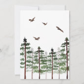 松の木が冒険に赤ちゃんシャワーを始める 招待状 (裏面)