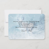 松の木が咲く冬の鹿クリスマス 招待状 (裏面)