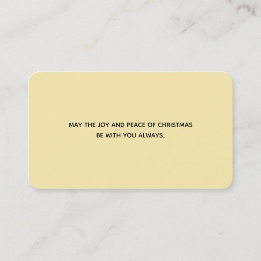 松の木が咲く雪の冬の道クリスマス 名刺 (裏面)