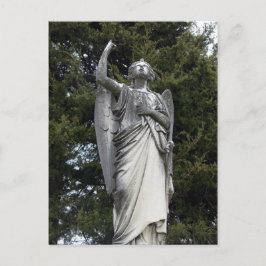 松の木が生える石天使 ポストカード