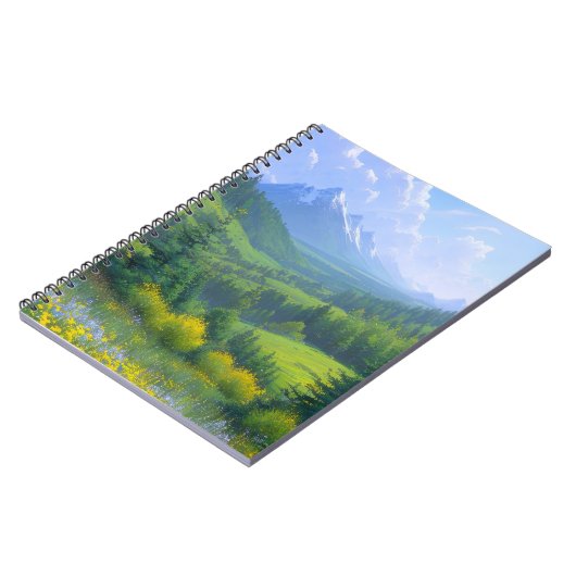 松の木が自然のタペストリーで一つになる ノートブック (左側)