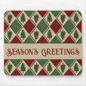 松の木とハーレクインマウスパッド マウスパッド (正面)