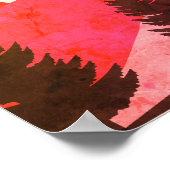 松の木と宗教引用文 ポスター (角)