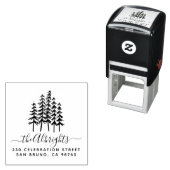 松の木と家名署名差出人住所 セルフインキングスタンプ (インサイチュ)