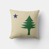松の木と星1901メイン州国旗 クッション (正面)