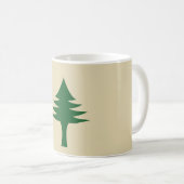 松の木と星1901メイン州国旗 コーヒーマグカップ (正面右)