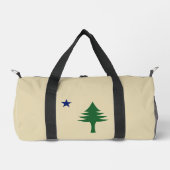 松の木と星1901メイン州国旗 ダッフルバッグ (正面)