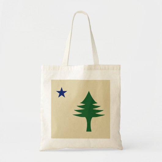 松の木と星1901メイン州国旗 トートバッグ (正面)
